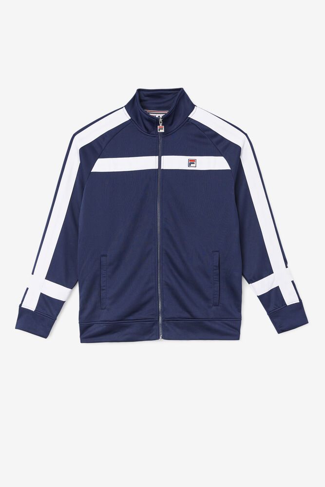 Fila Renzo Navy Jacket Mens - NZ 01349-BUSW